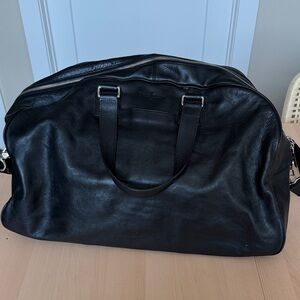 Cole Haan Black Leather Duffel Bag